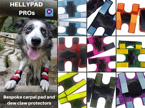 Hellypad Pros Pair Of Dog Carpal Pad And Dew Claw Protectors Etsy Uk