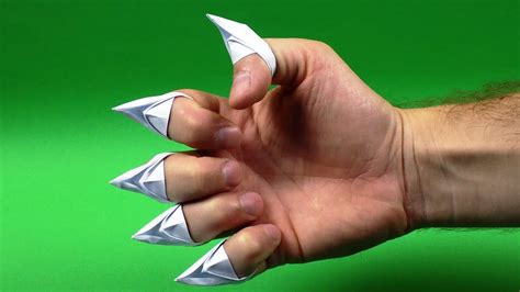 How To Make Origami Paper Claws Easy Youtube