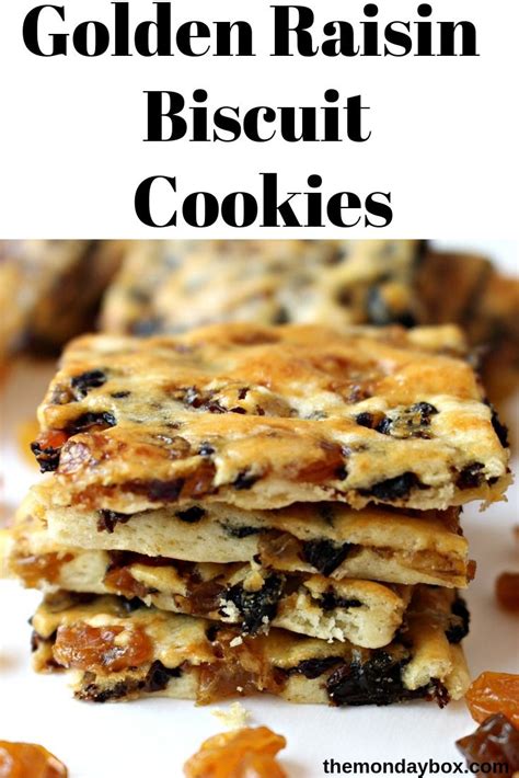 Golden Raisin Biscuit Cookies Recipe Sweet Recipes Yummy Cookies