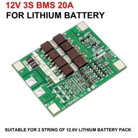 V S Bms A Carte De Protection Bms Pcb Batterie Au Lithium