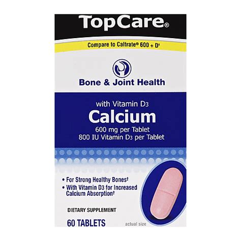 Topcare Calcium Mg D Iu Tabs Vitamins Supplements Chief