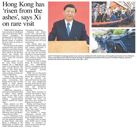 Dawn Epaper Jul 01 2022 Hong Kong Has `risen From The Ashes` Says