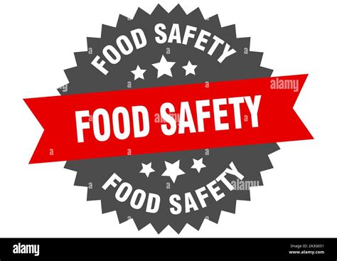 Food Safety Sign Food Safety Red Black Circular Band Label Stock