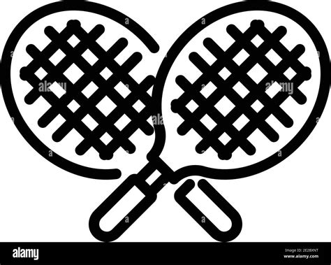 Tennis racket icon. Outline tennis racket vector icon for web design ...