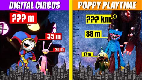 Giant Digital Circus Vs Giant Poppy Playtime Size Comparison SPORE