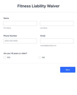Fitness Liability Waiver Form Template Jotform