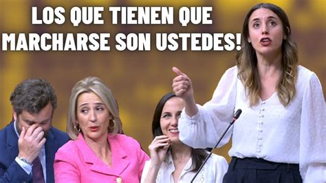 Irene Montero Tumba A Vox Cuando La Piden Su Dimisi N Toma Ristra De