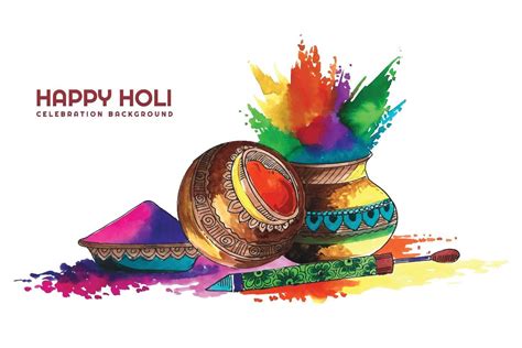 Happy Holi Festival Of India Celebration Greetings Card Background