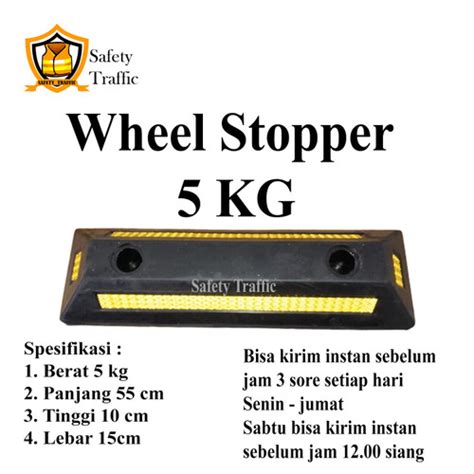 Jual Wheel Stopper Rubber Kg Pengganjal Ban Kendaraan Pembatas