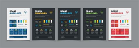 A Brand Guidelines Poster Layout Set Simple Style And Modern Brand