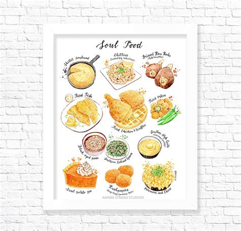 Soul Food/ Fine Art Print/ Kitchen Wall Art/ Kitchen Wall Decor/ Food ...