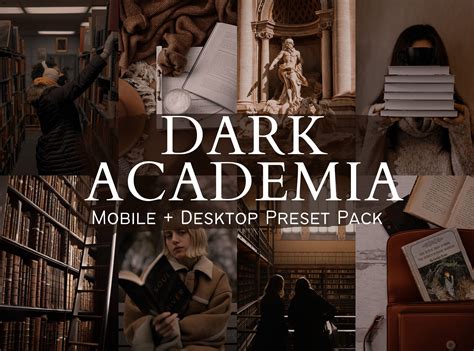 5 DARK ACADEMIA Lightroom Presets Moody Fall Presets For Instagram