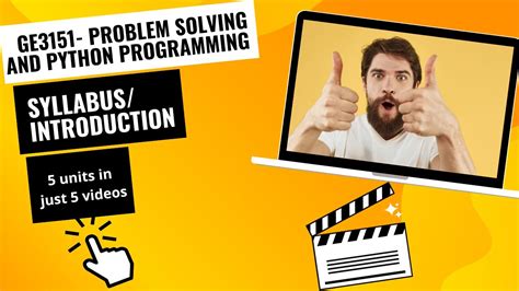 Ge3151 Problem Solving And Python Programming Introduction Syllabus