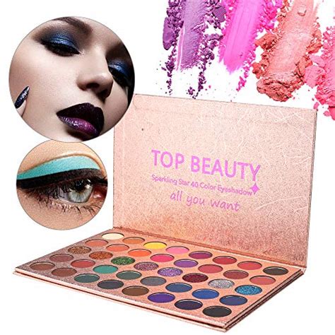 Paleta De Sombras De Ojos De Colores Brillantes Mezcla De Brillo Y