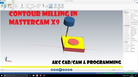 COUNTOUR MILLING IN MASTERCAM MASTERCAM X9 TUTORIAL CAM MILLING IN
