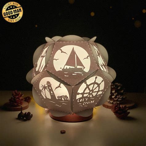 Nautical Icon Pentagon 3d Lantern File Cricut File Lightboxgoodman