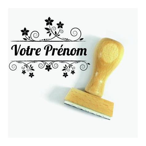 Tampon Fleur Prénom à Personnaliser 5 Cm Tamporelle tampons français