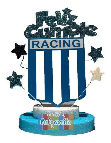 Adorno De Torta F Tbol Escudo De Racing