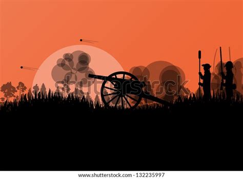 Old Civil War Battle Field Warfare Stock Vector (Royalty Free) 132235997