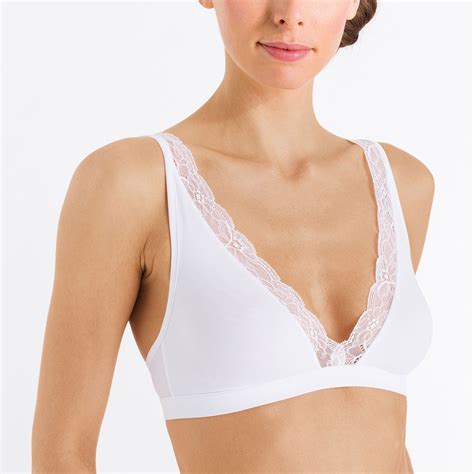 Bra Without Underwire Cotton Lace Hanro 072431 0101