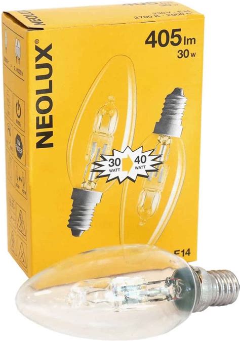 Neolux Osram Halogeenlamp E14 30W 40W Warm Wit Licht Dimbaar