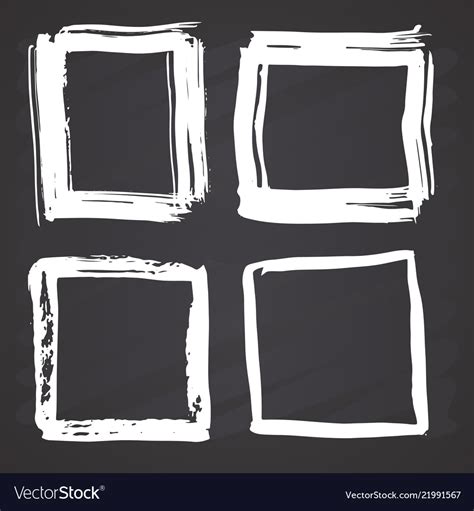 Frames And Text Boxes Grunge Textured Hand Drawn Vector Image