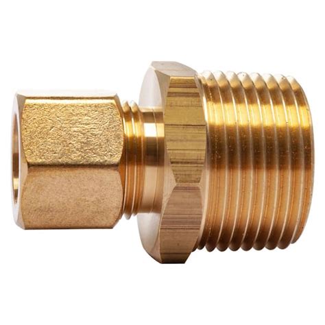 LTWFITTING 1 2 In O D Comp X 3 4 In MIP Brass Compression Adapter