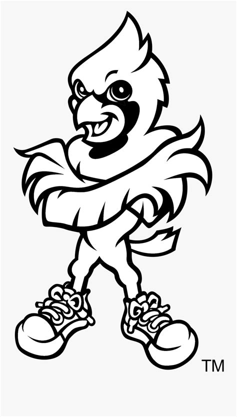 Louisville Cardinals Logo Black And White - Louisville Cardinals Mascot , Free Transparent ...