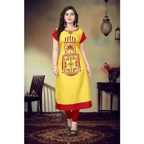 L Hand Wash Ladies Half Sleeve Kurti At Rs 320 In Surat Id 20387813448