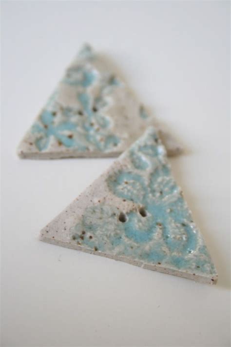 Large Triangle Shaped Ceramic Button Ceramic Ts Ceramic Bead