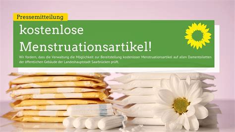 Grüne Stadtratsfraktion für kostenlose Menstruationsartikel in