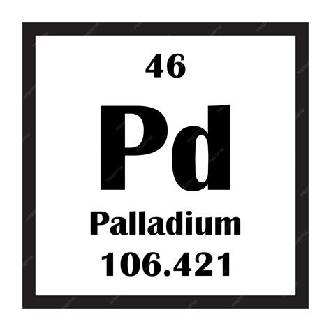 Premium Vector Palladium Chemical Element Icon