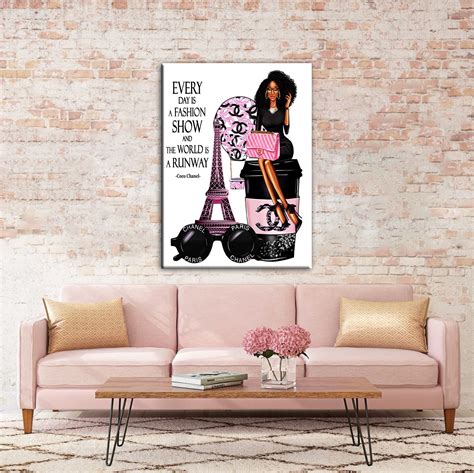 Fashion Wall Art Fashion Canvas Wall Art Fashion Print Girl Etsy