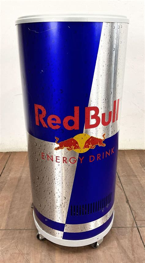 Lot Red Bull Energy Drink Rolling Advertising Cooler