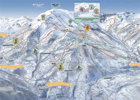 Saint Gervais Ski Area Piste Map Ski Weekends