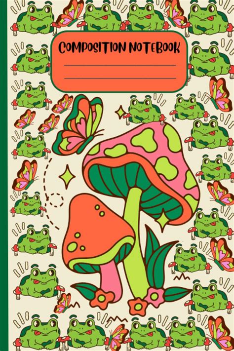 Composition Notebook Mushroom Frog Butterfly Journal With Wide