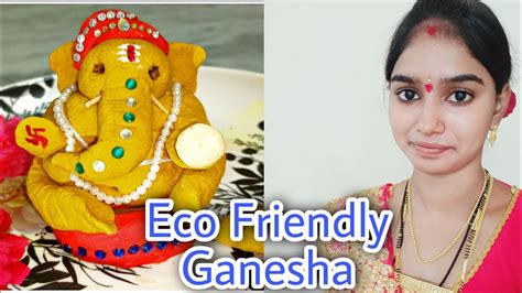 Eco Friendly Ganesha Making At Home Turmeric Ganesha Pasupu