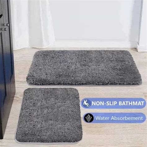 MAA HOME CONCEPT Solid 40x60CM 2pcs Bath Mat Super Absorbent Anti Skid