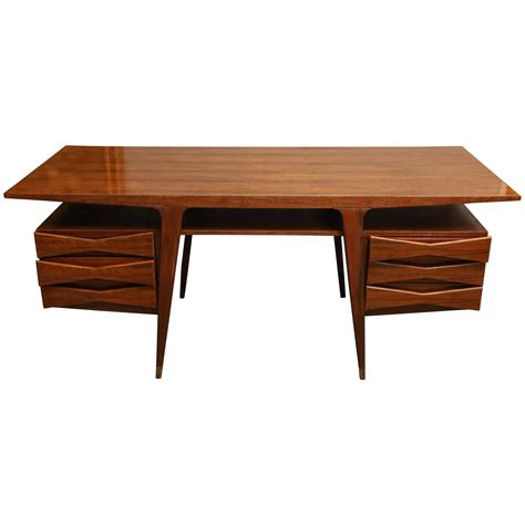 Mid Century Modern Walnut Writing Desk At Stdibs