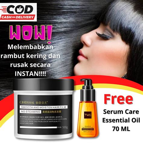 Jual Cindynal Hair Mask Keratin Smooth Creambat Korea Masker Perawatan