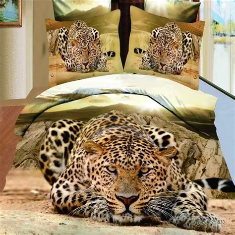 Modern Leopard Pattern Home Textiles Queen Size Bedding Set Cotton 3d