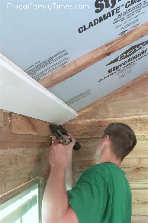 How To Install A Very Simple Diy Shiplap Ceiling This Diy Life