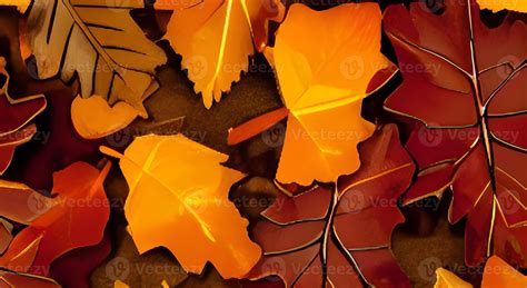 Red And Orange Autumn Leaves Background Outdoor Colorful Backround