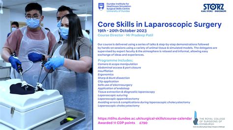 Core Skills In Laparoscopic Surgery Course 19th 20th October 2023