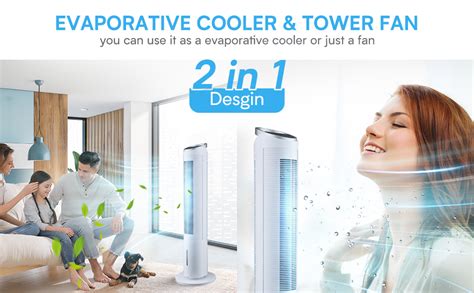 Trustech Evaporative Cooler 40 Portable Air Cooler With 70° Oscillating