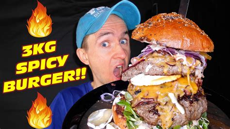 Massive Spicy Burger Challenge At Chilli Festival Real Eating Speed