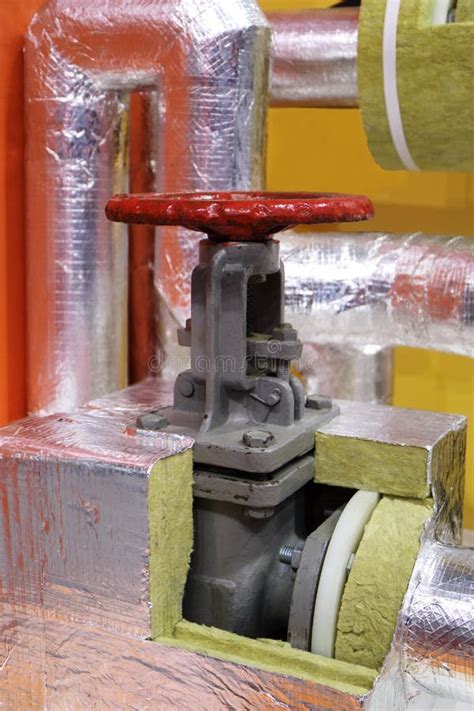 Picture Of A Hot Water Supply Valve With Thermal Insulation Stock Image Image Of Faucet Duct