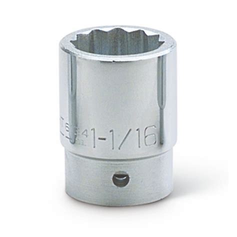 Wright Tool 6148 3 4 Drive Chrome Standard Socket 12 Point SAE 1 1 2