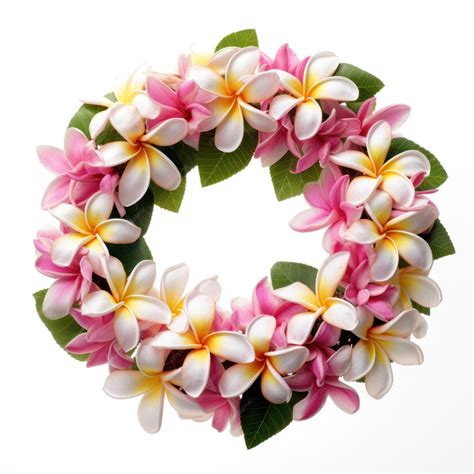 Premium Photo | Exotic Plumeria Wreath with Unique Varieties Isolated