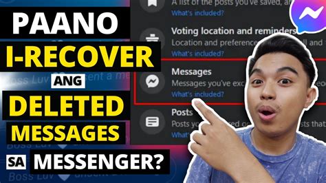 HOW TO RECOVER DELETED MESSAGES ON MESSENGER PAANO I RECOVER ANG